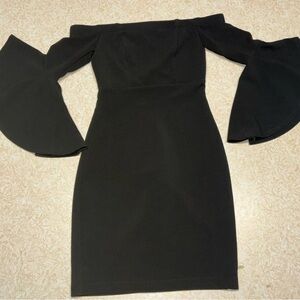 Black Off the Shoulder Mini Dress Size 1/2